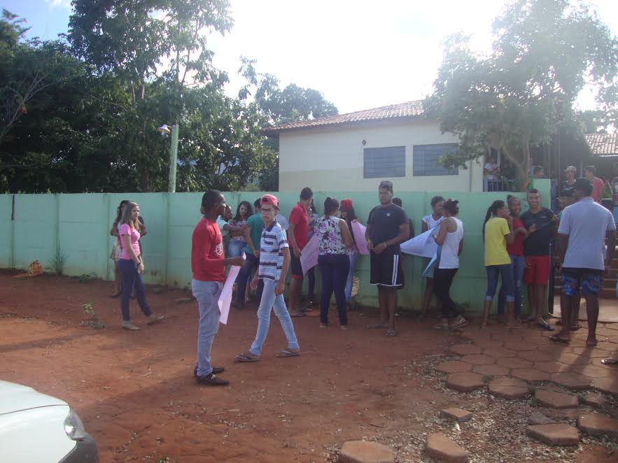 O ato em São Salvador do Tocantins é feito em defesa de uma educação pública de qualidade.