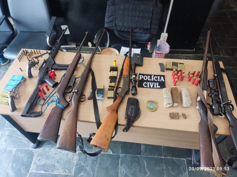 Polícia Civil do Tocantins cumpre mandados e apreende armas, munições e drogas em Arraias