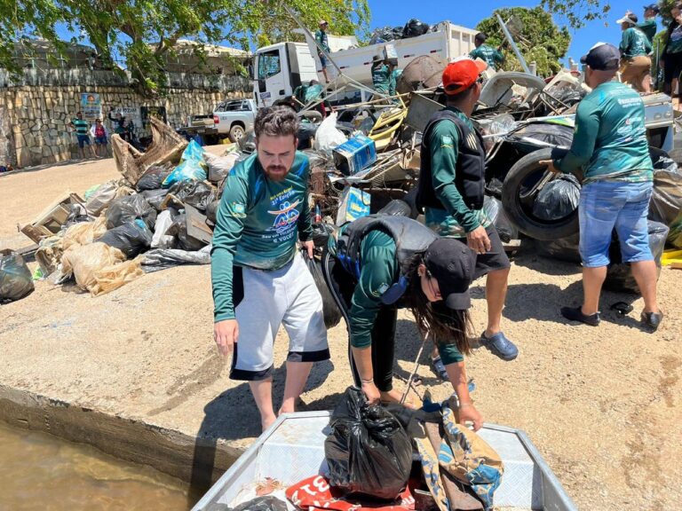 Amigos do Rio: Projeto retira mais de 25 toneladas de lixo de rio no município de Peixe