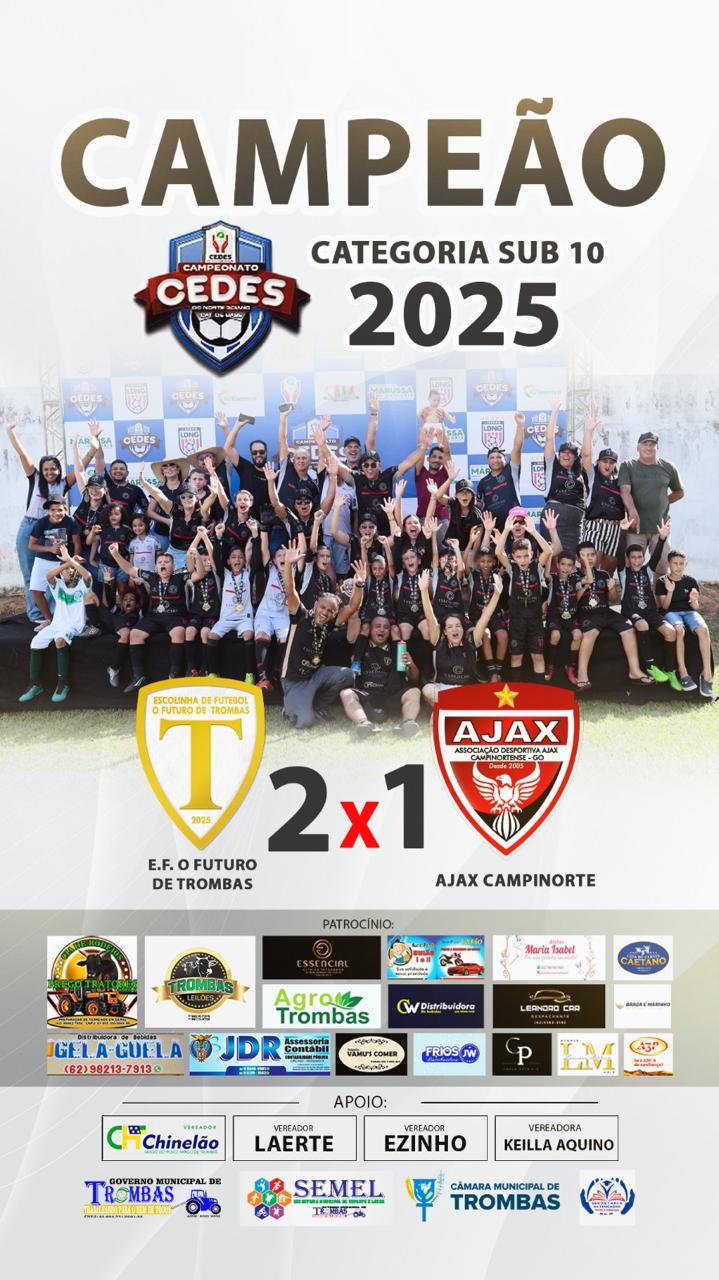 Em Palmeirópolis atletas sub/10 são destaques no futebol do Norte Goiano